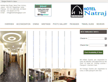 Tablet Screenshot of hotelnatrajjaipur.com